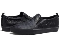 COACH Signature Embossed Pebble Slip-On Skate Sneaker