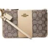 COACH Box Program Signature Jacquard Small Wristlet