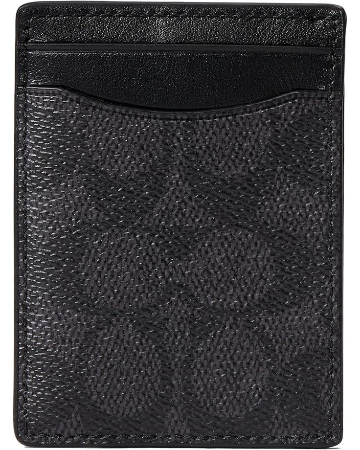 COACH Money Clip Card Case In Signature 1 COACH Money Clip Card Case In Signature