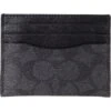 COACH Flat Card Case In Signature