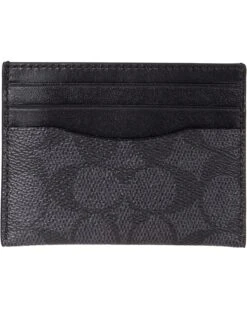COACH Flat Card Case In Signature